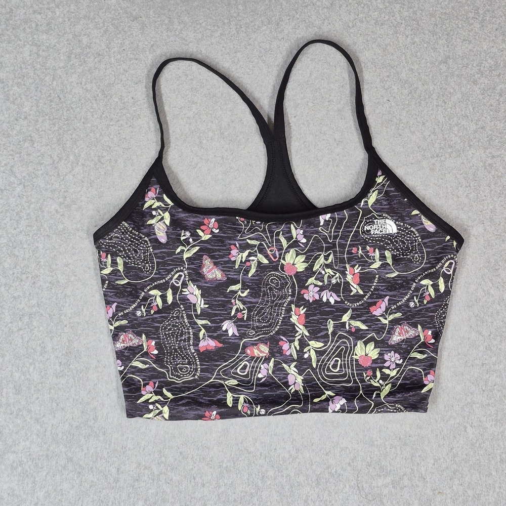 The‎ North Face Women Sports Bra Medium Black Dune Sky Tank Racerback